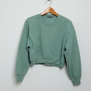 Zara Green Sweatshirt Size S
